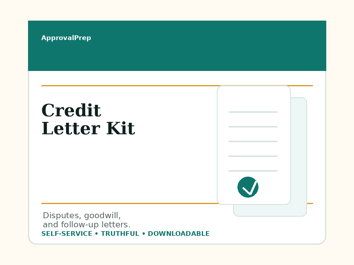 Credit Letter Kit product preview