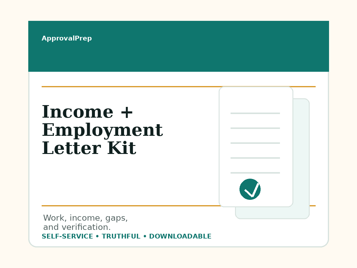 Income + Employment Letter Kit product preview