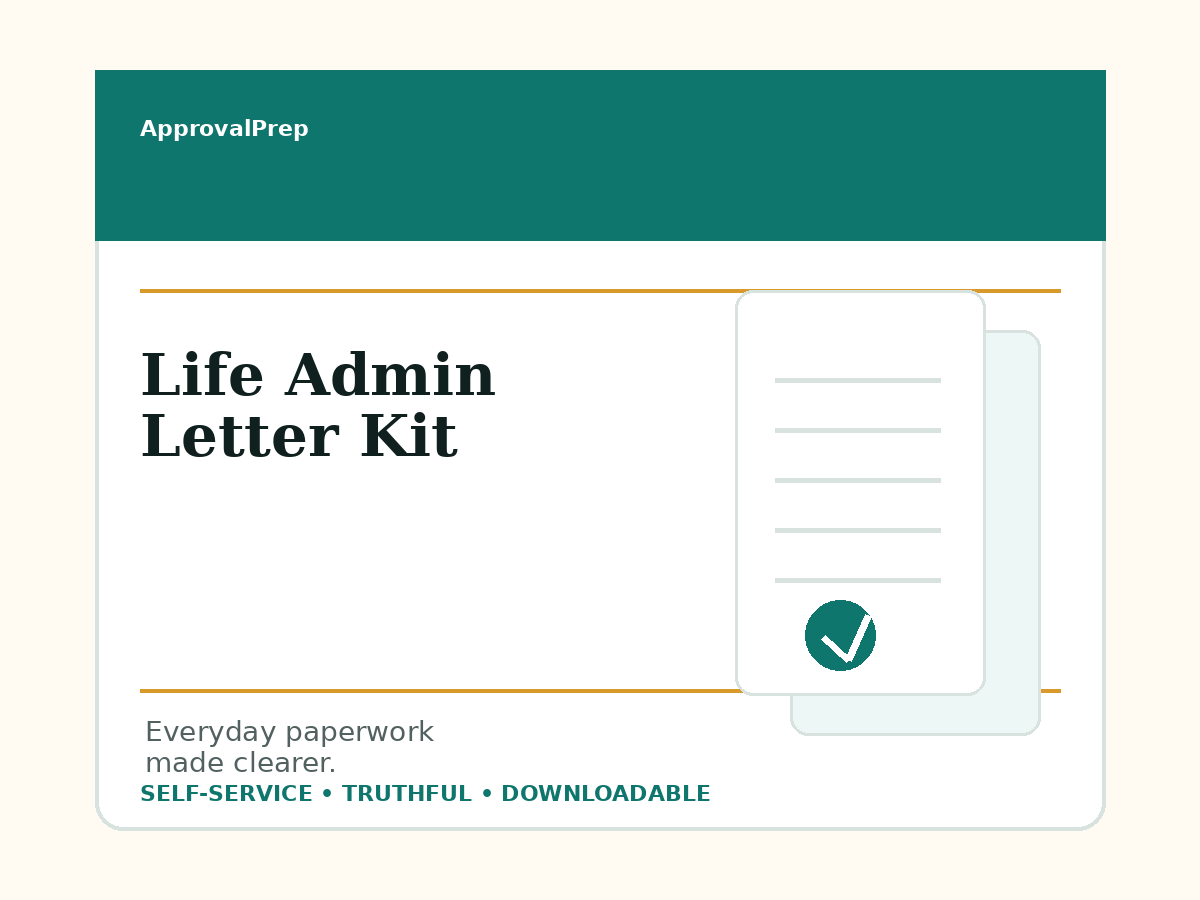 Life Admin Letter Kit product preview